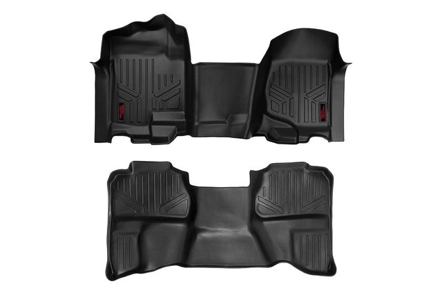 Rough Country Floor Mats | FR & RR | OV Hump | Ext Cb | Chevy/GMC 1500/2500HD (07-14)