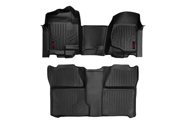 Rough Country Floor Mats | FR & RR | OV Hump | Crew | Chevy/GMC 1500/2500HD (07-14)