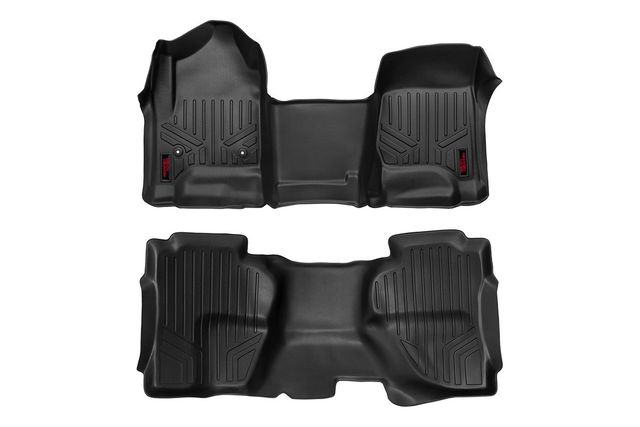 Rough Country Floor Mats | FR & RR | OV Hump | Ext Cb | Chevy/GMC 1500/2500HD/3500HD 2WD/4WD