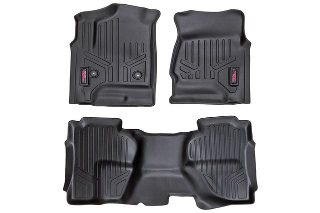 Rough Country Floor Mats | FR & RR | Ext Cab | Chevy/GMC 1500/2500HD/3500HD 2WD/4WD