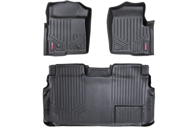 Rough Country Floor Mats | FR & RR | 2 Ret Hook | Ford F-150 2WD/4WD (2011-2014)