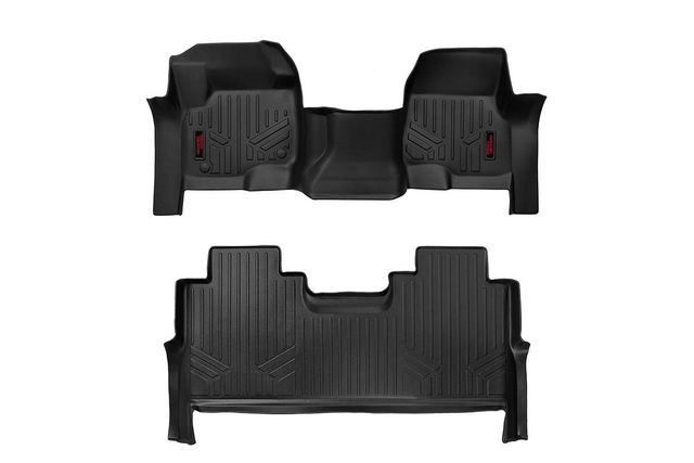 Rough Country Floor Mats | FR & RR | FR Bench | Ford F-250/F-350 Super Duty 2WD/4WD (17-26)