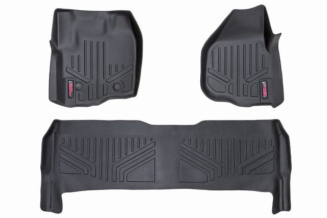 Rough Country Floor Mats | FR & RR | Raised FR Pedal | Ford F-250/F-350 Super Duty (12-16)