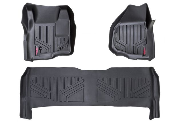 Rough Country Floor Mats | FR & RR | Depressed Pedal | Ford F-250/F-350 Super Duty (11-16)