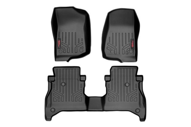 Rough Country Floor Mats | FR & RR | RR Non-Lock | Jeep Gladiator JT 4WD (2020-2026)