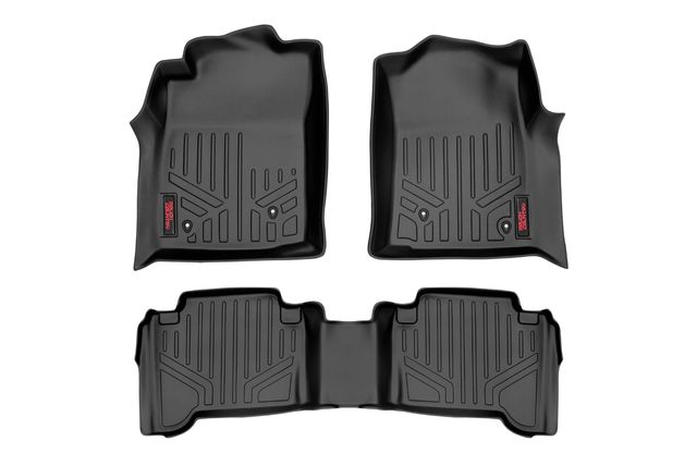 Rough Country Floor Mats | Front and Rear | Double Cab | Toyota Tacoma 2WD/4WD (2005-2011)