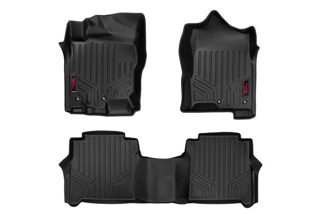 Rough Country Floor Mats | FR & RR | Crew Cab | Nissan Titan (17-24)/Titan XD (16-24) | #M-81712