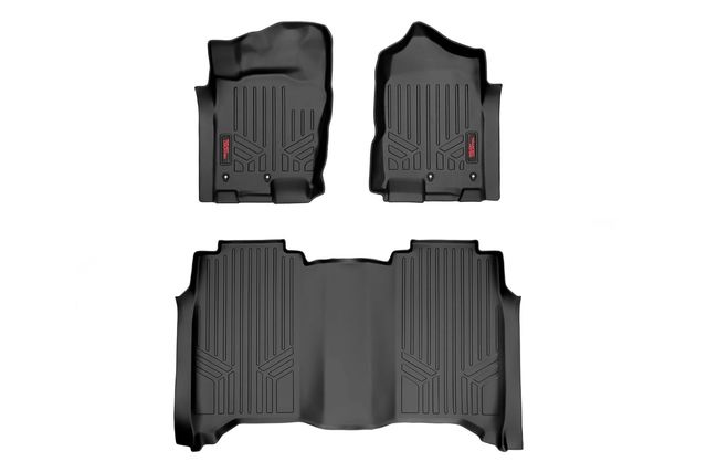 Rough Country Floor Mats | FR & RR | Crew Cab | Nissan Titan (17-24)/Titan XD (16-24) | #M-81715