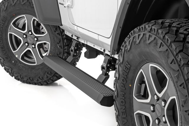 Rough Country Power Running Boards | Dual Electric Motor | 2 Door | Jeep Wrangler JL (18-26)