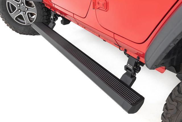 Rough Country Power Running Boards | Dual Electric Motor | 4 Door | Jeep Wrangler JL (2018-2026)