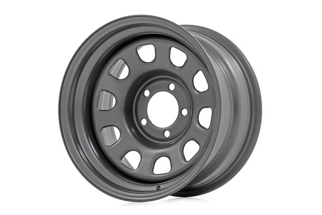 Rough Country Steel Wheel | Gray | 17x9 | 5x5 | 3.30 Bore | -12