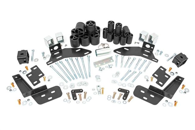 Rough Country Body Lift w/Bump Brckt | FR & RR | 3" | Chevy C1500/K1500 Truck (95-99)