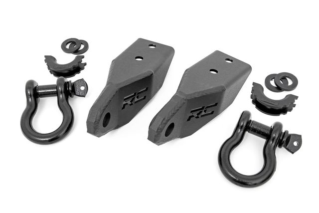 Rough Country Tow Hook Brackets | D-Ring Combo | Toyota Tundra 2WD/4WD (2007-2021)