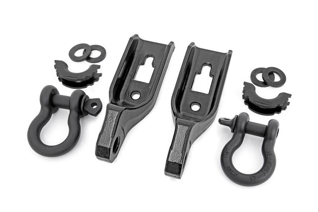 Rough Country Tow Hook Brackets | D-Ring Combo | Ford F-150 2WD/4WD (2009-2026)