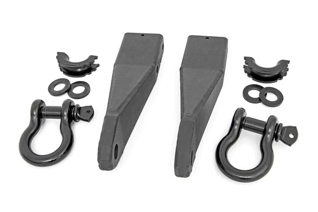 Rough Country Tow Hook Brackets | D-Ring Combo | GMC Sierra 2500 HD 2WD/4WD (2020-2026)