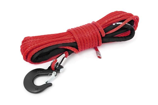 Rough Country Synthetic Rope | 1/4 Inch | 50 Ft | Red