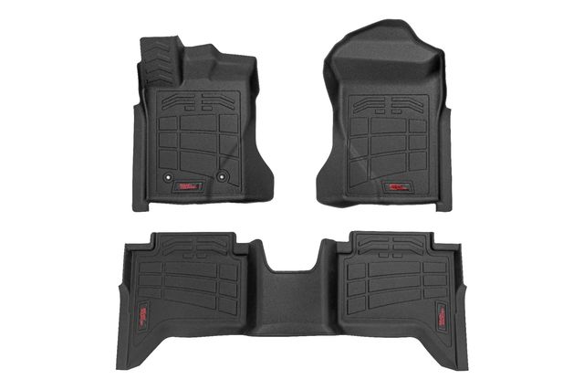 Rough Country Sure-Fit Floor Mats | Front & Rear | Crew | Ford Ranger 2WD/4WD (2024-2026)