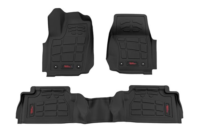 Rough Country Sure-Fit Floor Mats | Front & Rear | TRD PRO | Double Cab | Toyota Tacoma (24-26)