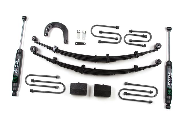 Zone Offroad 4" Leaf Spring Lift Kit ; Nitro Shocks