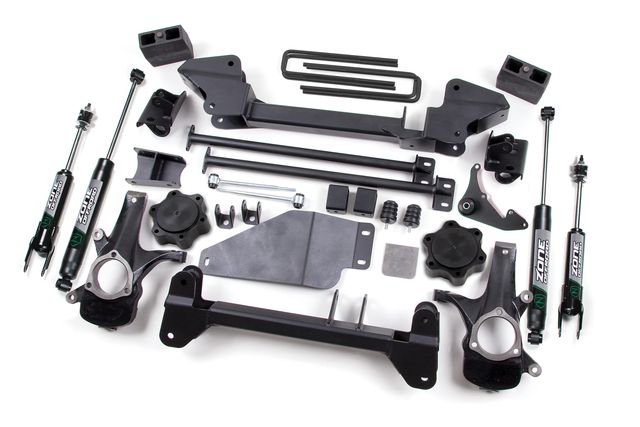 Zone Offroad 6" Torsion Bar Drop Lift Kit ; Nitro Shocks