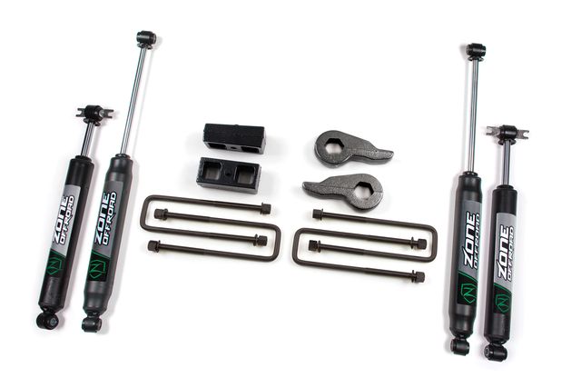 Zone Offroad 2" Torsion Bar Key Lift Kit ; Nitro Shocks