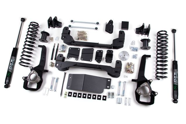 Zone Offroad 6" Strut Spacer Lift with Tail-High Rear End ; Nitro Shocks