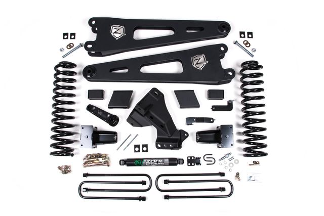 Zone Offroad 7" Radius Arm Lift Kit, 4.5" Rear Lift, Block, No Shocks