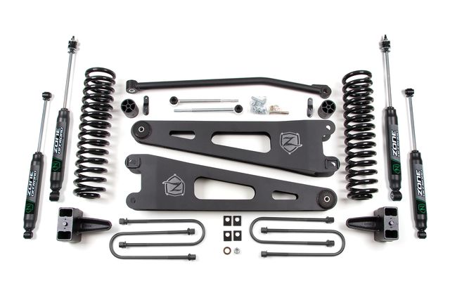 Zone Offroad 4" Radius Arm Lift Kit ; Nitro Shocks
