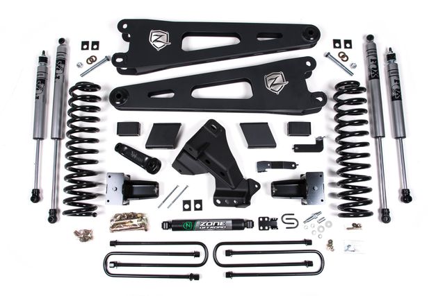 Zone Offroad 4" Radius Arm Suspension System ; Fox Shocks