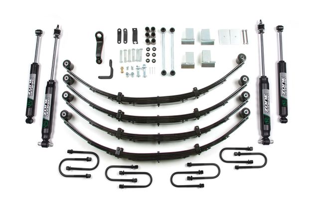 Zone Offroad 4" Leaf Spring Lift Kit ; Nitro Shocks