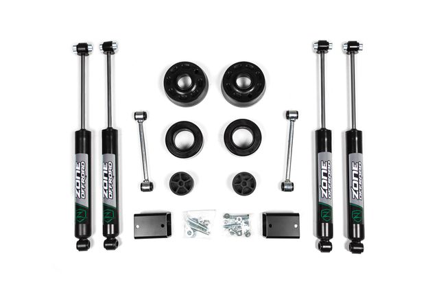 Zone Offroad 2" Coil Spring Spacer Lift Kit ; Nitro Shocks