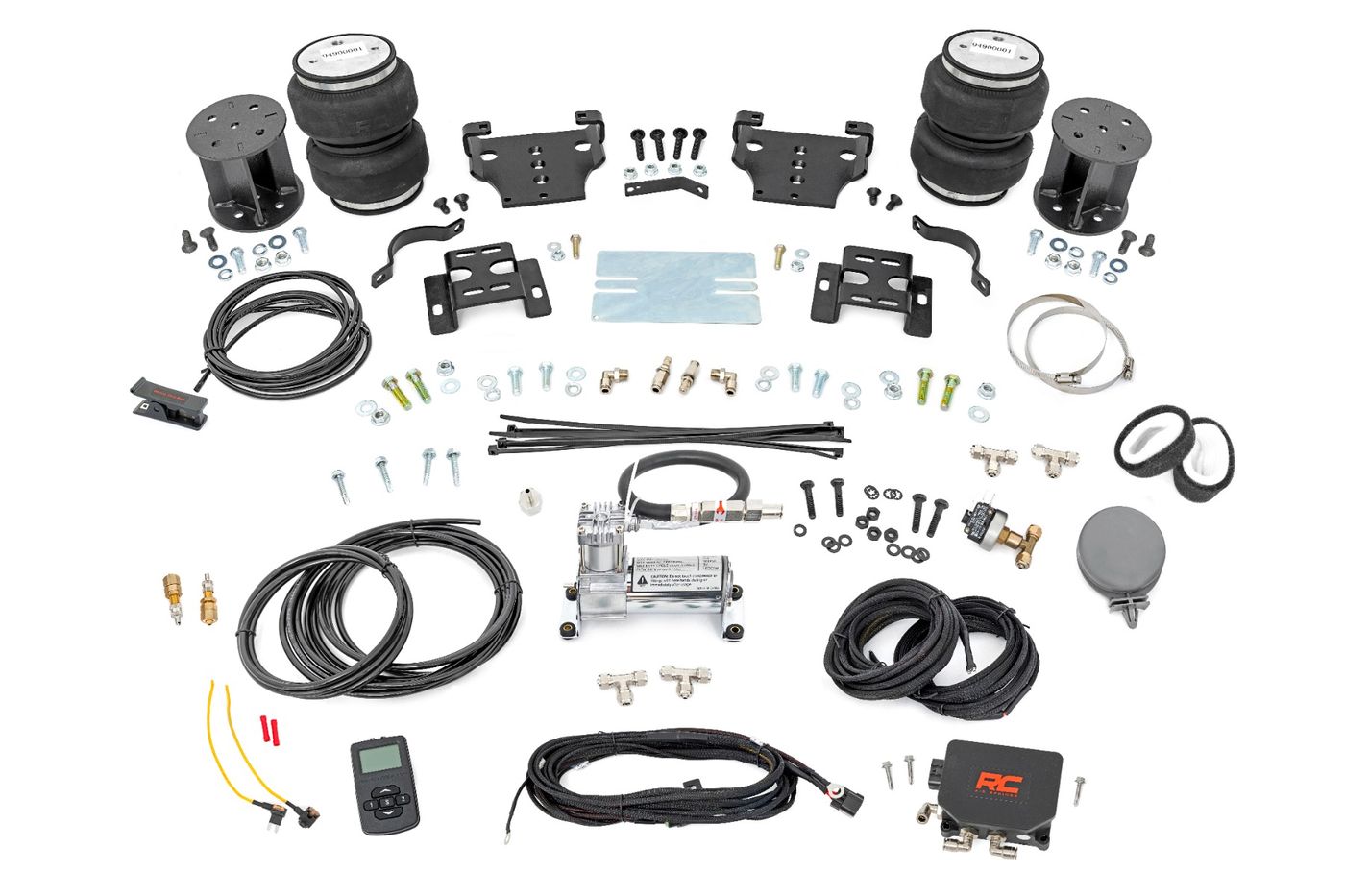 Rough Country Air Spring Kit w/compressor | Wireless Controller | 6 Inch Lift Kit | Chevy/GMC 2500HD (01-10)