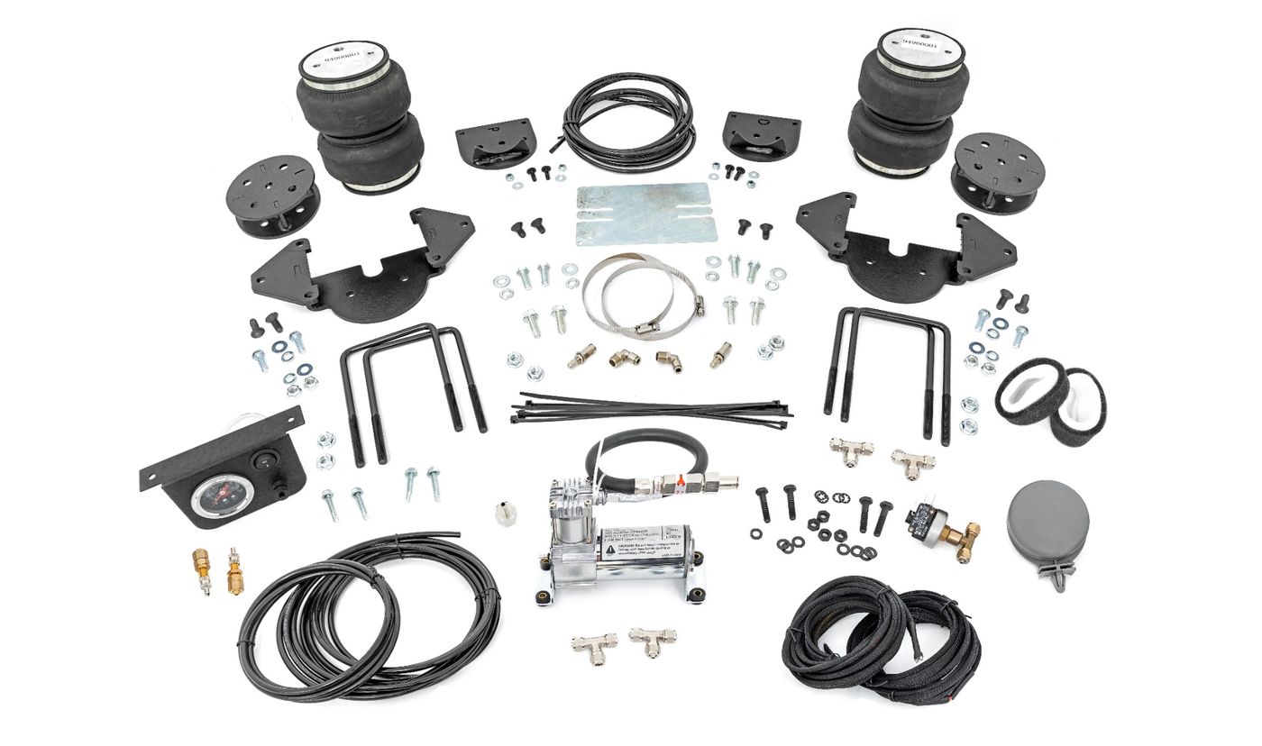 Rough Country Air Spring Kit w/compressor | 2-3.5 Inch Lift Kit | Chevy/GMC Sierra/Silverado 1500 (19-26)