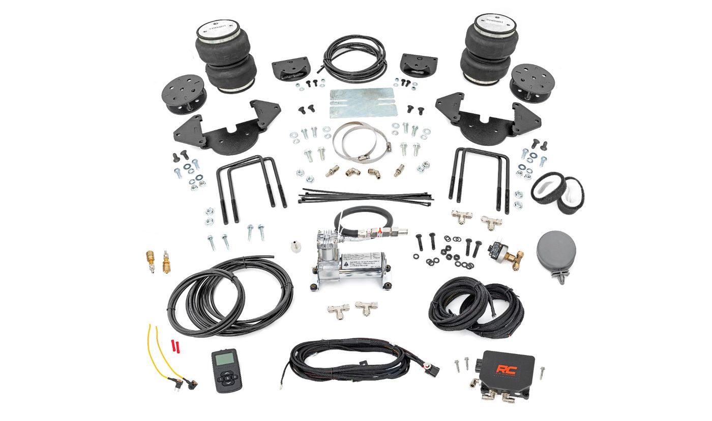 Rough Country Air Spring Kit w/compressor | 4-6 Inch Lift Kit | Wireless Controller | Chevy/GMC 1500