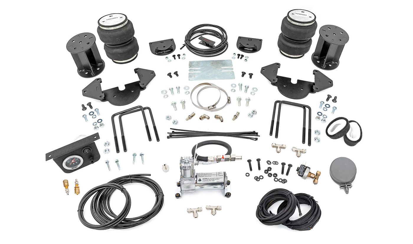 Rough Country Air Spring Kit w/compressor | 4-6 Inch Lift Kit | Chevy/GMC Sierra/Silverado 1500 (19-26)