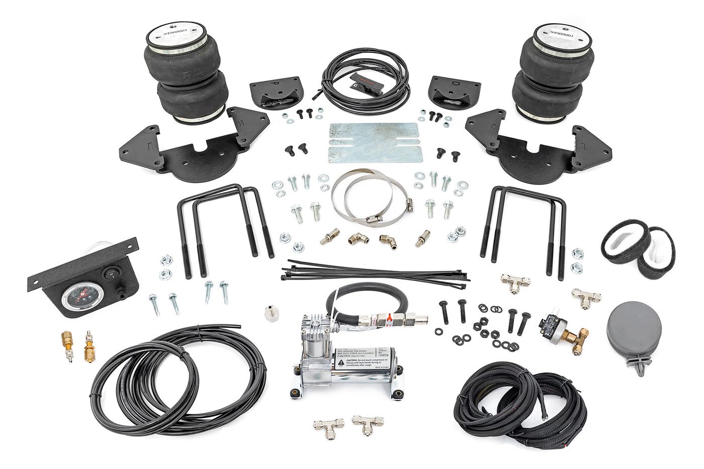 Rough Country Air Spring Kit w/compressor | Chevy/GMC Sierra 1500 (19-26)/Silverado 1500 (19-26)