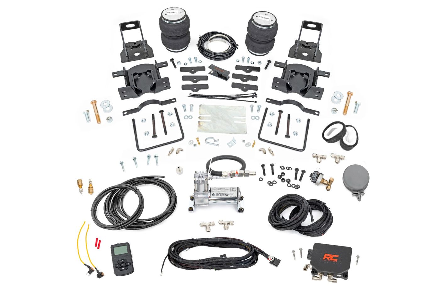 Rough Country Air Spring Kit w/compressor | Wireless Controller | Ford F-250/F-350 Super Duty (05-16)
