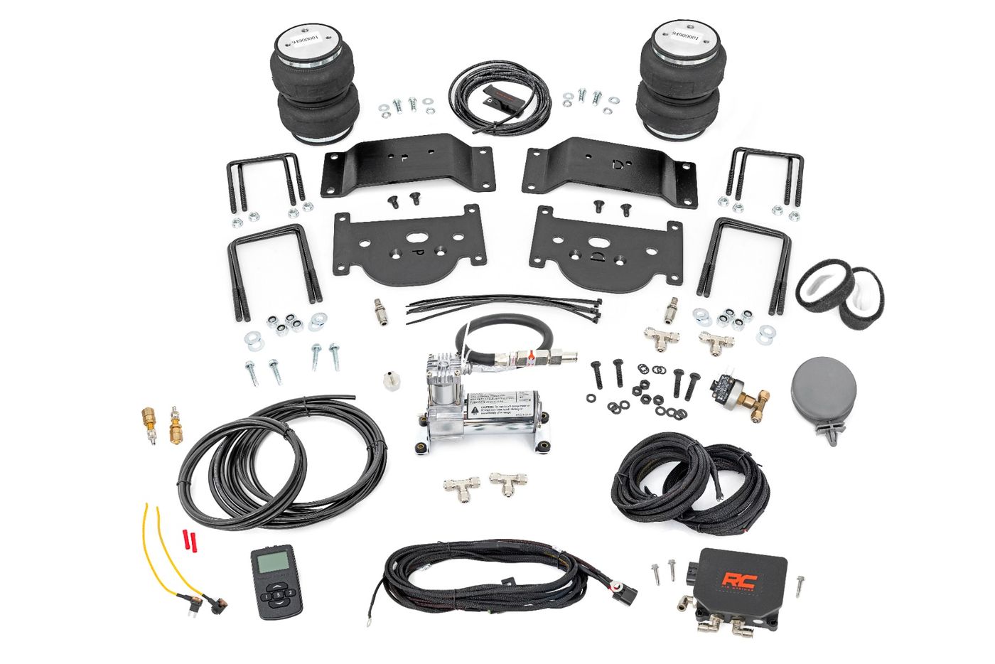 Rough Country Air Spring Kit w/compressor | Wireless Controller | 0-6" Lifts | Toyota Tundra (07-21)