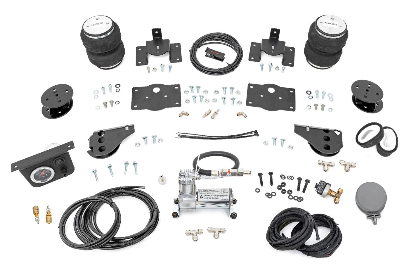 Rough Country Air Spring Kit w/compressor | 4 Inch Lift Kit | Ram 1500 2WD/4WD (2009-2018 & Classic)