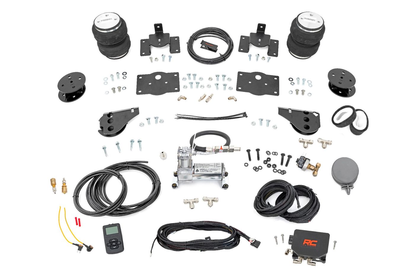 Rough Country Air Spring Kit w/compressor | Wireless Controller | 4 Inch Lift Kit | Ram 1500 (10-18 & Classic)