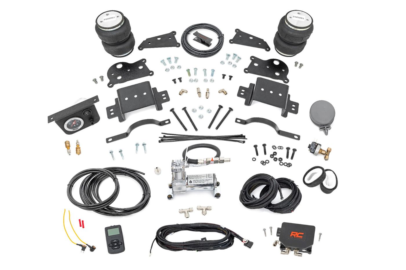 Rough Country Air Spring Kit w/compressor | Wireless Controller | 4 Inch Lift Kit | Ram 2500 (14-26)