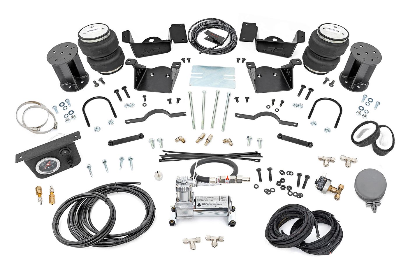 Rough Country Air Spring Kit w/compressor | 7 Inch Lift Kit | Chevy/GMC 2500HD/3500HD (20-26)