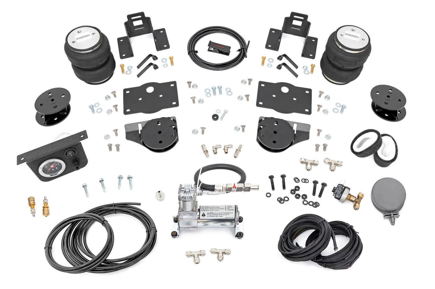 Rough Country Air Spring Kit w/compressor | 4 Inch Lift Kit | Ram 1500 4WD (2019-2026)