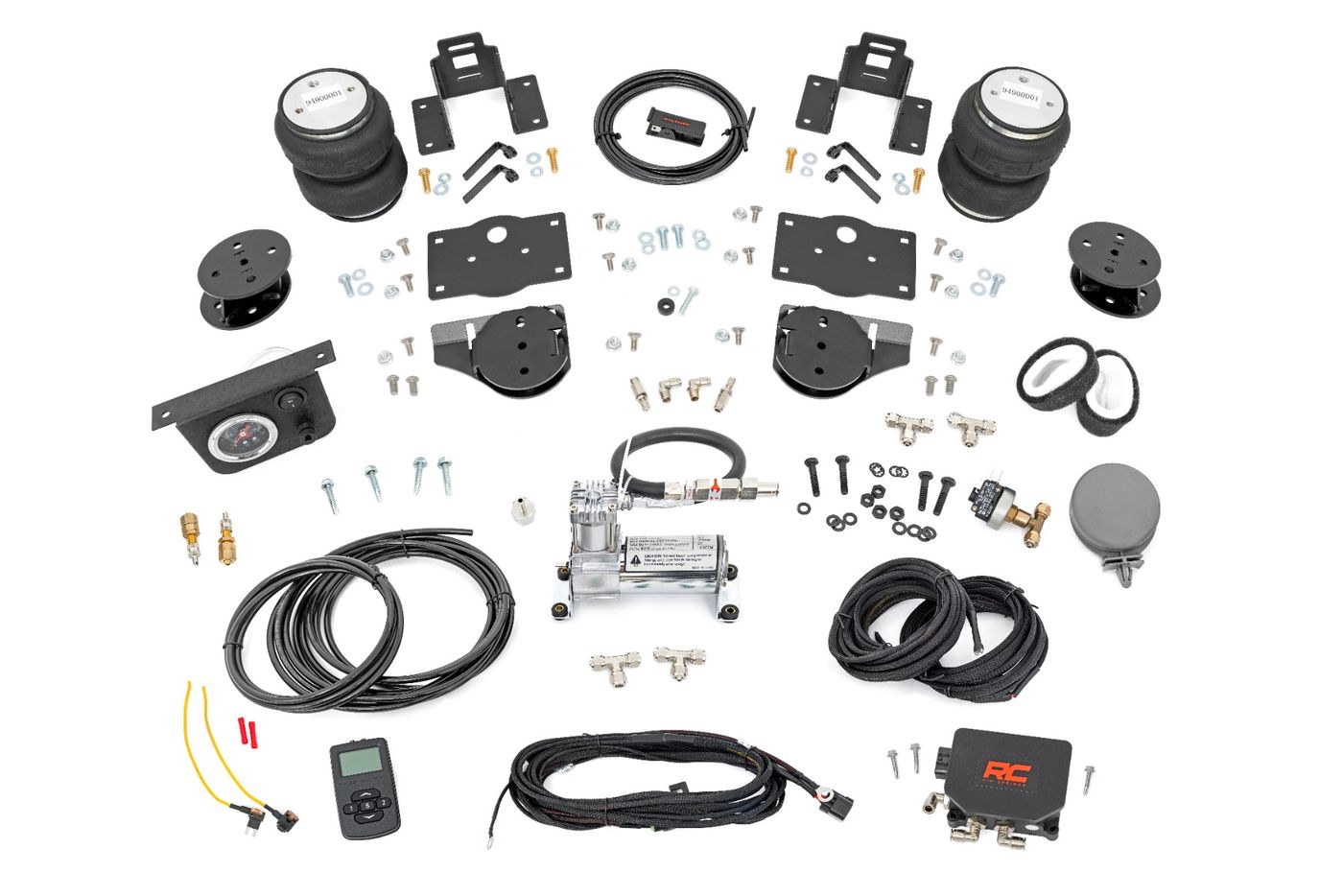 Rough Country Air Spring Kit w/compressor | Wireless Controller | 4 Inch Lift Kit | Ram 1500 (19-26)