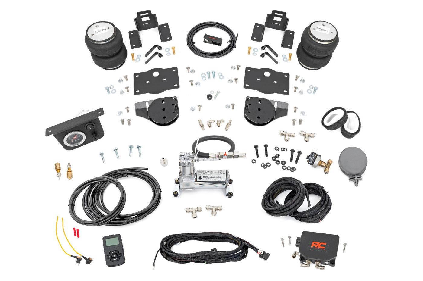 Rough Country Air Spring Kit w/compressor | Wireless Controller | Ram 1500 4WD (2019-2026)