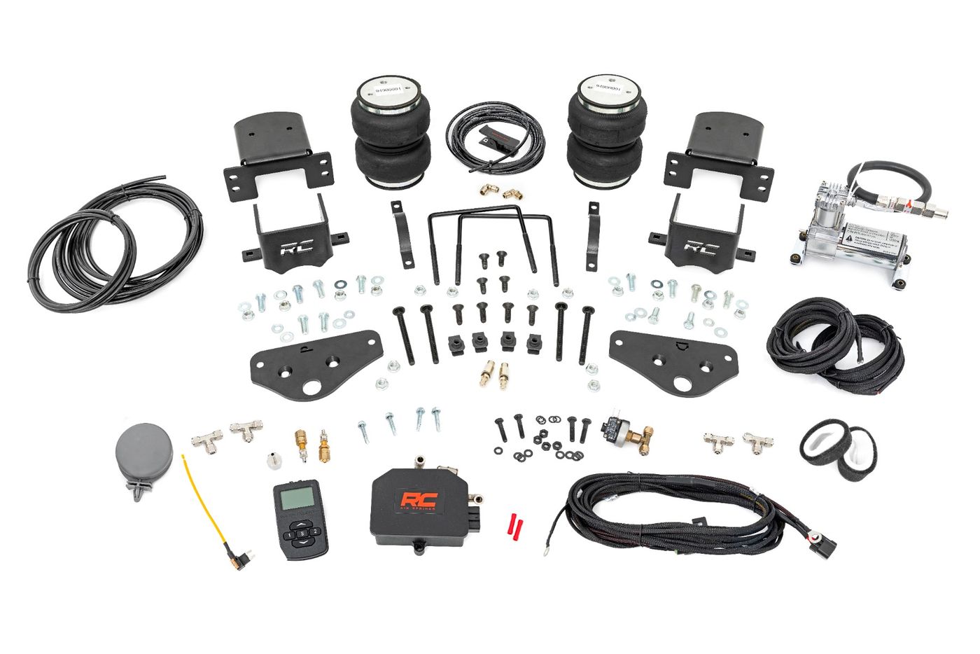 Rough Country Air Spring Kit w/compressor | Wireless Controller | Ford F-250/F-350 Super Duty (17-26)