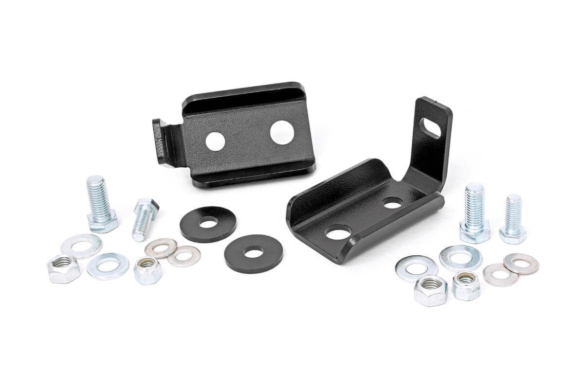 Rough Country Shock Relocation Brackets | Front | Jeep Wrangler JK/Wrangler Unlimited (07-18)
