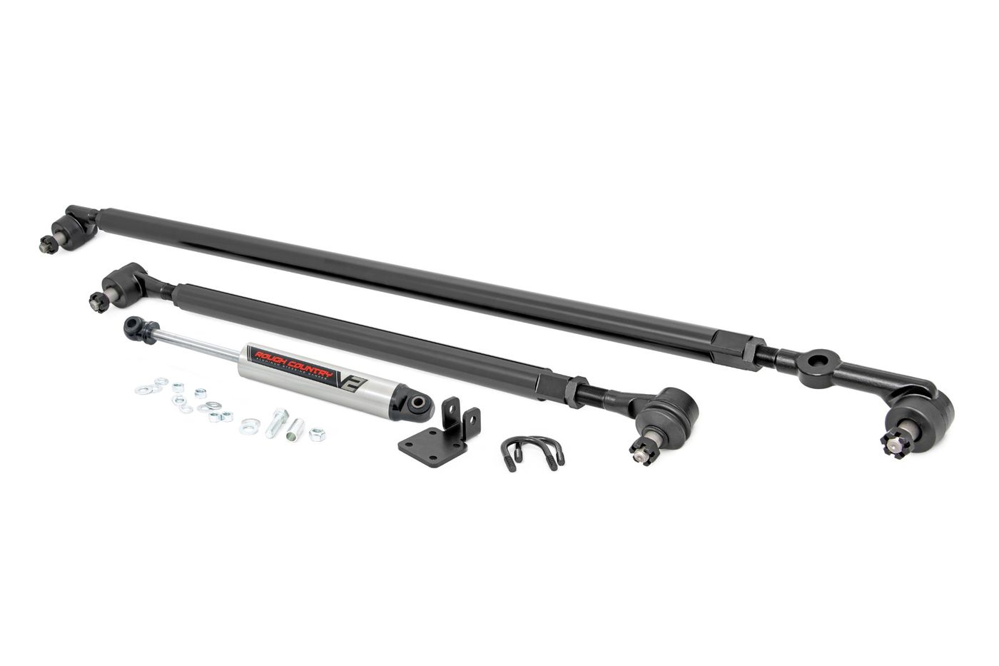 Rough Country HD Steering Kit | V2 Stabilizer Combo | Jeep Cherokee XJ/Comanche MJ/Wrangler TJ