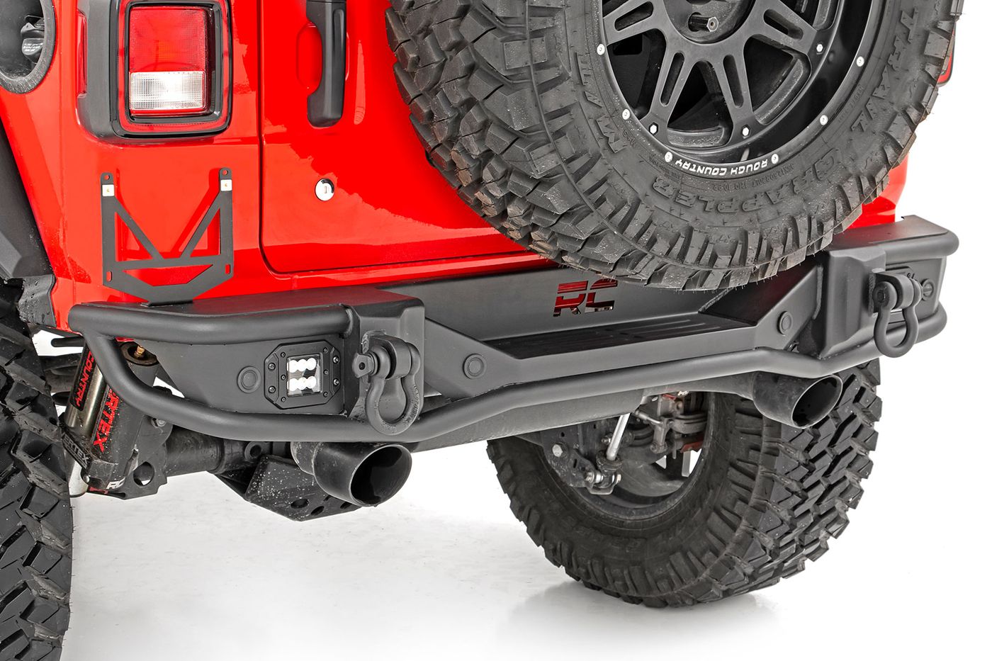 Rough Country Rear Bumper | Tubular | Jeep Wrangler JL (18-26)/Wrangler Unlimited (18-26)