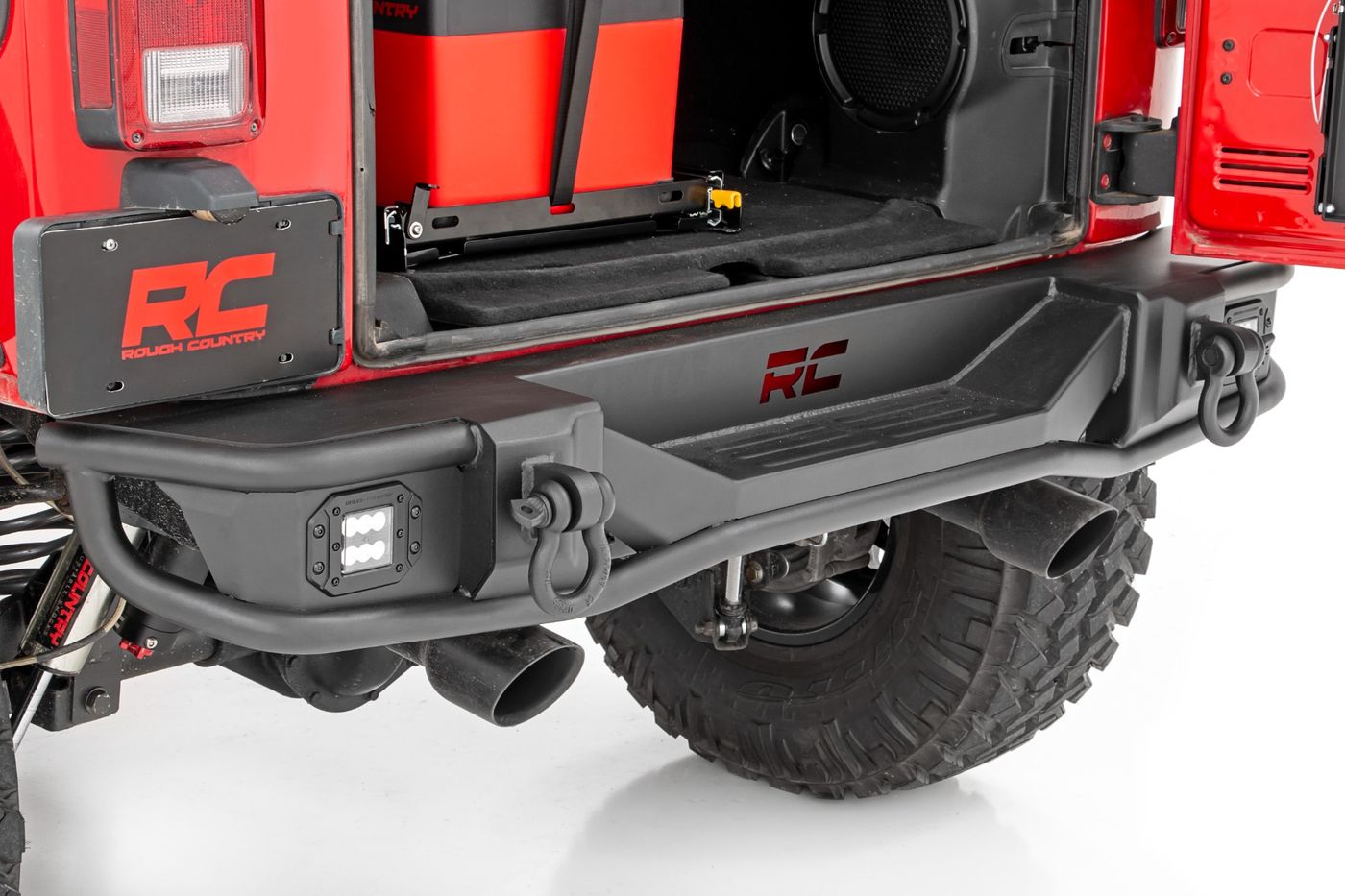 Rough Country Rear Bumper | Tubular | Jeep Wrangler JK/Wrangler Unlimited (2007-2018)